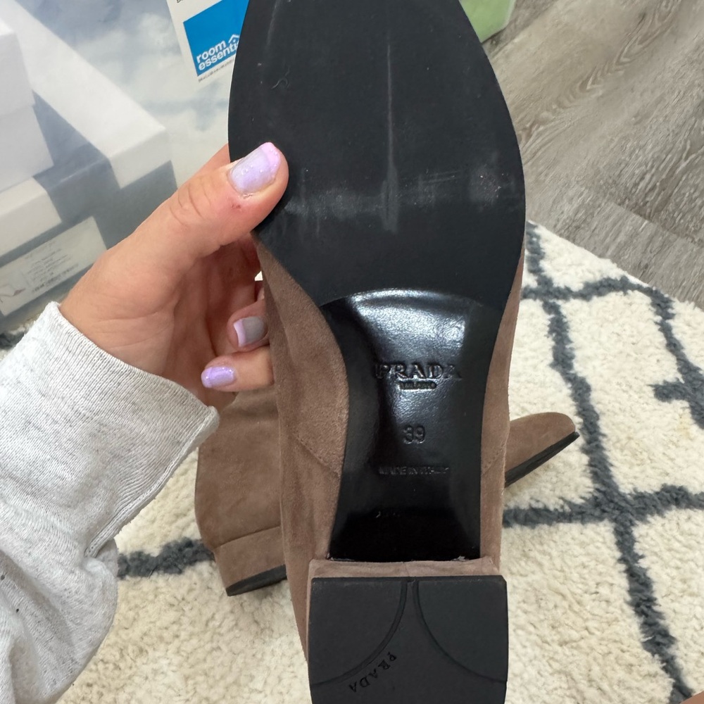 Prada Tan Ankle Boots - Picture 6 of 8